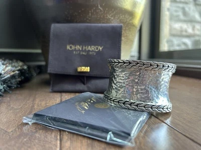 John Hardy Palu Hammered Dot Link Bracelet Sterling Silver, 7.5 Inch, 10mm Cuff - Image 1 of 4