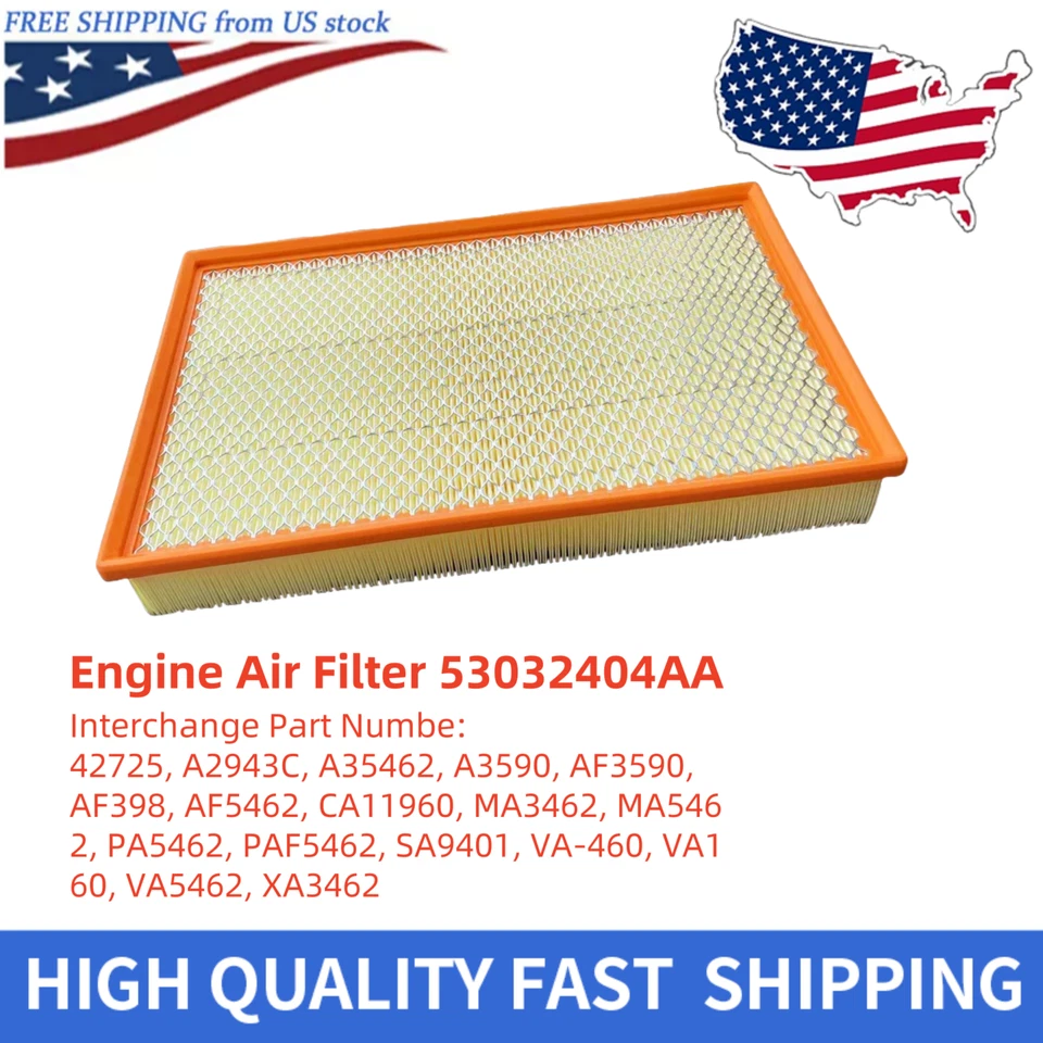 Filtro de aire del motor 53032404AA para Dodge Ram 1500 2002-2010 3,7 L 4,7 L 5,9 L Foto 1 de 1