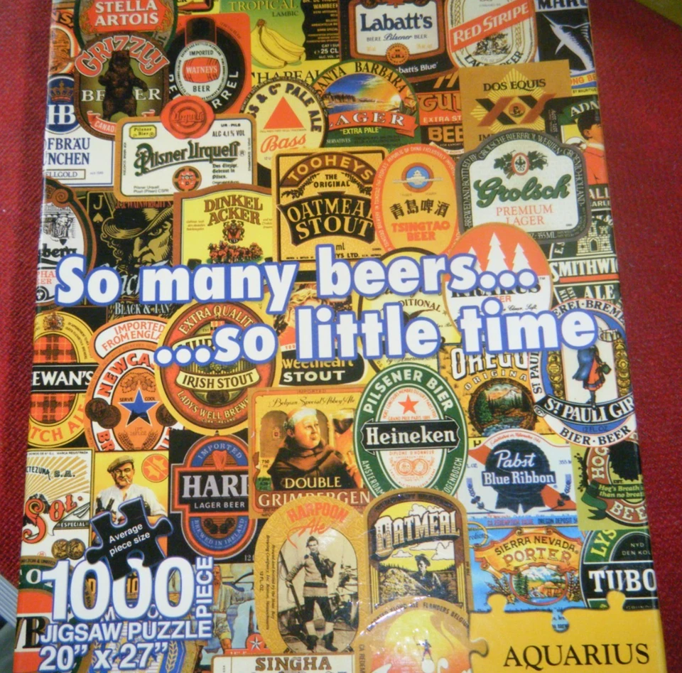 So many beers...so little time  1000 Piece Jigsaw Puzzle - Image 1 of 1