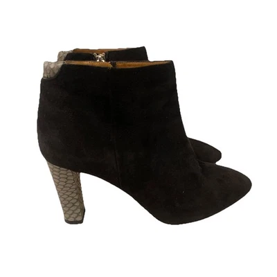 ACNE STUDIOS Alba Black Suede Ankle Booties Italy Size 38 $690 - Image 1 of 4