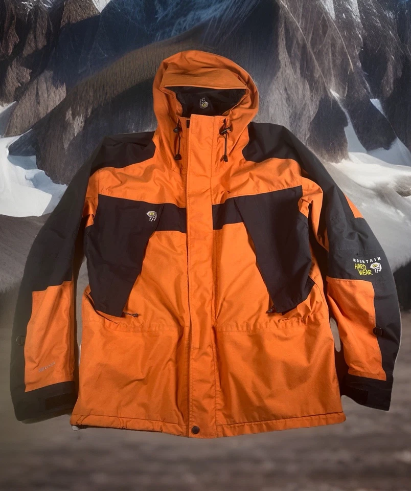 Chaqueta Mountain Hardwear Conduit Hombres L Con Capucha Completa Doble Cremallera/Bolsillos Abrigo-USADA EN EXCELENTE ESTADO Foto 1 de 4