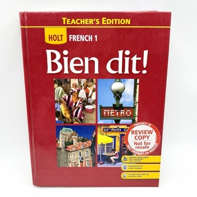 HOLT FRENCH 1: BIEN DIT! TEACHER'S EDITION By John Demado & Severine Champeny - Image 1 of 4
