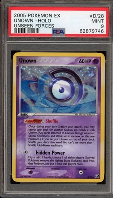 Pokemon Unown EX Unseen Forces Holo Rare #D/28 PSA 9 Mint - Image 1 of 2