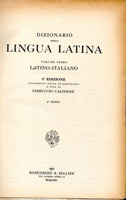 Vocabolario Georges/Calonghi latino-italiano e italiano-latino, 2 volumi - Immagine 1 di 2