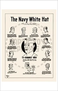 MILITARY - THE NAY WHITE HAT - POSTER REPRINT - Bild 1 von 1