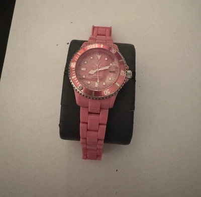 Relógio analógico marca brinquedo cerâmica profissional rosa - Imagem 1 de 4