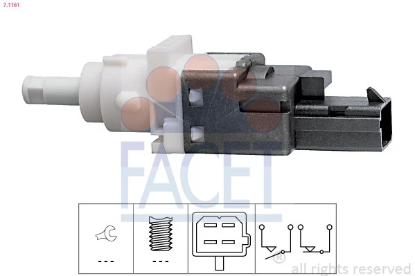 7.1161 FACET Switch, clutch control (engine timing) for ,ABARTH,ALFA ROMEO,CHRYS - Image 1 of 1