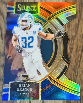 2023 Panini Select BRIAN BRANCH #135 Premier Level RC Red Blue Die Cut - Lions - Image 1 of 2