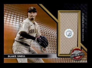 BLAKE SNELL 2024 TOPPS CHROME AUTHENTICS JUMBO JERSEY RELIC #25/25 BF8613 - Picture 1 of 1