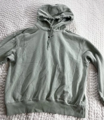 Nike Center Swoosh Hoodie Sweatshirt Light Green Size Medium - Image 1 of 4