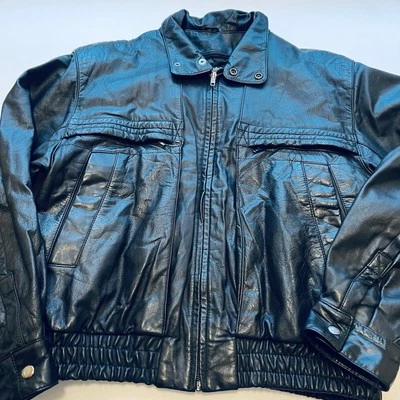 Chaqueta de cuero vintage Bermans Thinsulate para motocicleta talla M con forro para mujer Foto 1 de 4