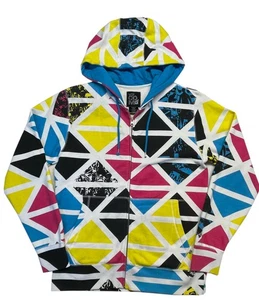 Sudadera con Capucha Volcom Color Block Cremallera Completa Para Hombre Talla Mediana Estilo Y2K - Imagen 1 de 13