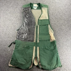 10X Shooting Clay Skeet Trap Vest Men's Green Mesh Pockets Padded Shoulder M - Picture 1 of 8