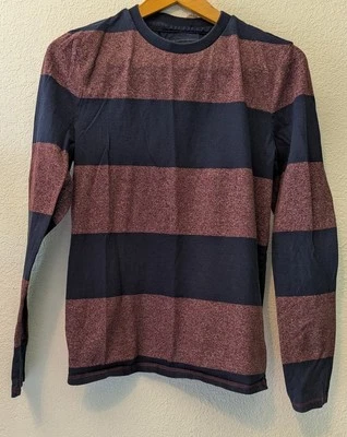 Camiseta Prince & Fox Para Hombre Talla S Pequeña Rayas Roja Manga Larga (305m) Foto 1 de 3