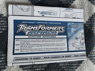 Transformers Armada Street Speed Team Minicon Instruction Booklet Only Free Sh. - Image 1 of 2