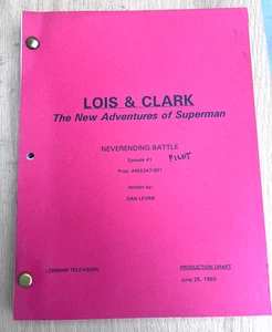 1993 Lois & Clark The New Adventures of Superman Pilot Original Script & VHS TV - Picture 1 of 10