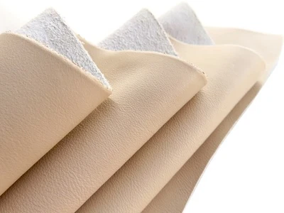 Lederhaut NATUR BRAUN / CREME 125x90 1,2mm Dickleder Sattelleder Rindleder LARP - Bild 1 von 4