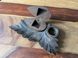 Antique Leaf and Pinecone design Inkwell and Nib Holder - Picture 1 of 5