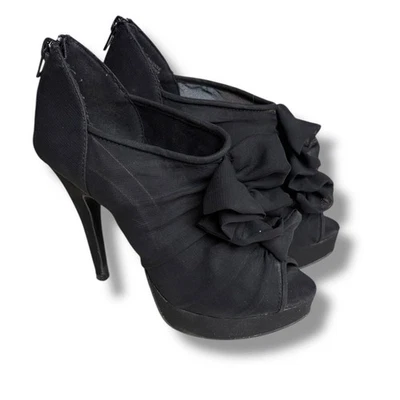 Туфли на шпильке Metaphor черные с открытым носком 5 дюймов женские на каблуке - размер 6 - Изображение 1 из 4