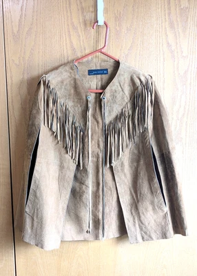 CAPA ESTUDIO ZARA CAMEL CON FLECOS DE CUERO FW15 TALLA M (TALLA ÚNICA) Foto 1 de 4