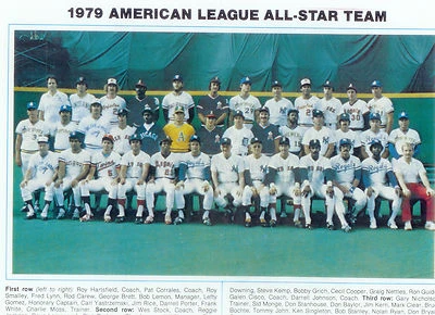 1979 ALL STAR TEAM AMERICAN LEAGUE 8X10 PHOTO GUIDRY RYAN PORTER RICE BASEBALL