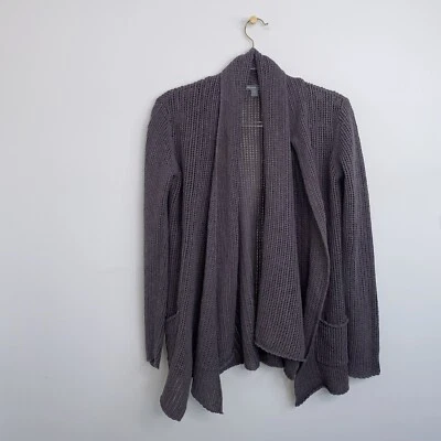 Suéter cárdigan abierto para mujer James Perse gris lino/algodón talla 1 pequeño Foto 1 de 4