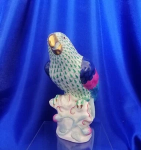 Herend Porzellan Figur Ungarn Fishnet Papagei Figurine Fischnetz Muster - Bild 1 von 10