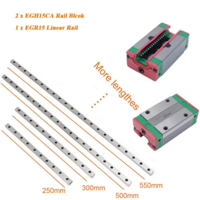 15mm 20mm Linear Rail Slide&Block Carriage Slider 300-2500mm HIWIN Genuine Kit - Image 1 of 4