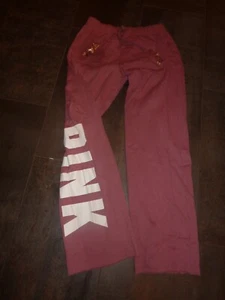 VICTORIAS SECRET PINK RARE FIND BLING BOYFRIEND FIT PANTS - Picture 1 of 3