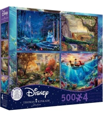 ✯Disney Dreams Collection ~ Thomas Kinkade ~ (4) 500pc. Puzzles**FREE GIFT** - Image 1 of 4