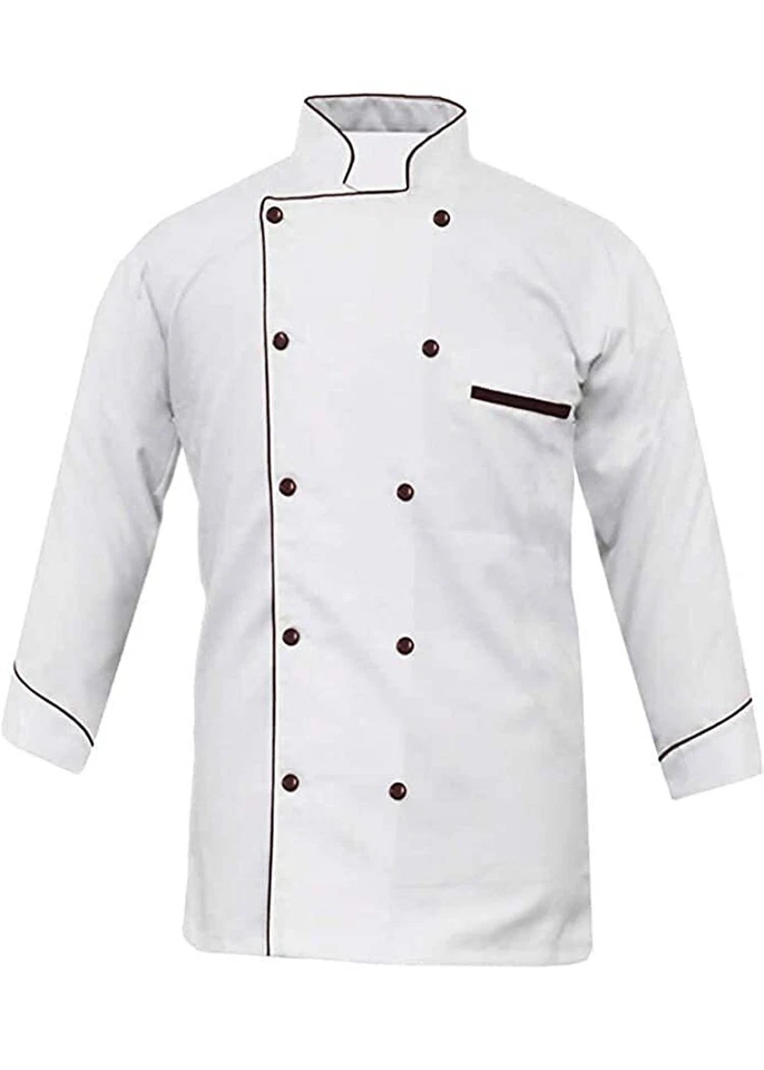 Chef Works Coat Poly Cotton Double Breasted Jacket Multi-Colored Kitchen Uniform - Image 1 of 4