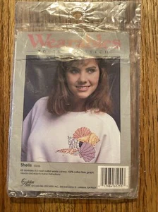 Golden Bee, Nautical Sea Shells Wearables Cross Stitch Tearaway Canvas Kit 60255 - Picture 1 of 3