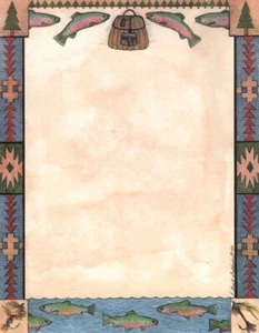 VTG 1994 Lang Main Street Press Sherri Buck Baldwin Trout Fish Letter Note Pad - Picture 1 of 2