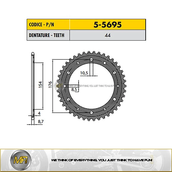 POUR HONDA CB 1000 R - ABS DE 2008 À 2017 COURONNE EN ERGAL SUNSTAR 530 44 DENTS — 第 1/1 张图片