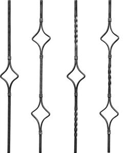 Torstab Schmiedeeisen Zaunstab Zierstab  95 x 10 cm  12x12 mm STAHLCO® - Bild 1 von 7