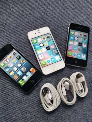 85% N ew Apple iPhone 4 4S 8GB 16GB 32GB 64GB Unlocked Black White iOS 6 /7/ 9 - Image 1 of 4