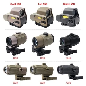 Mira de aumento 3x G43 G33 con interruptor a lado soporte QD 558 rojo verde punto clon - Imagen 1 de 19