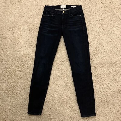 Frame Le Skinny De Jeanne Crop Mid Rise Blue Lauretta Jeans Womens 27 (26x27) - Image 1 of 4