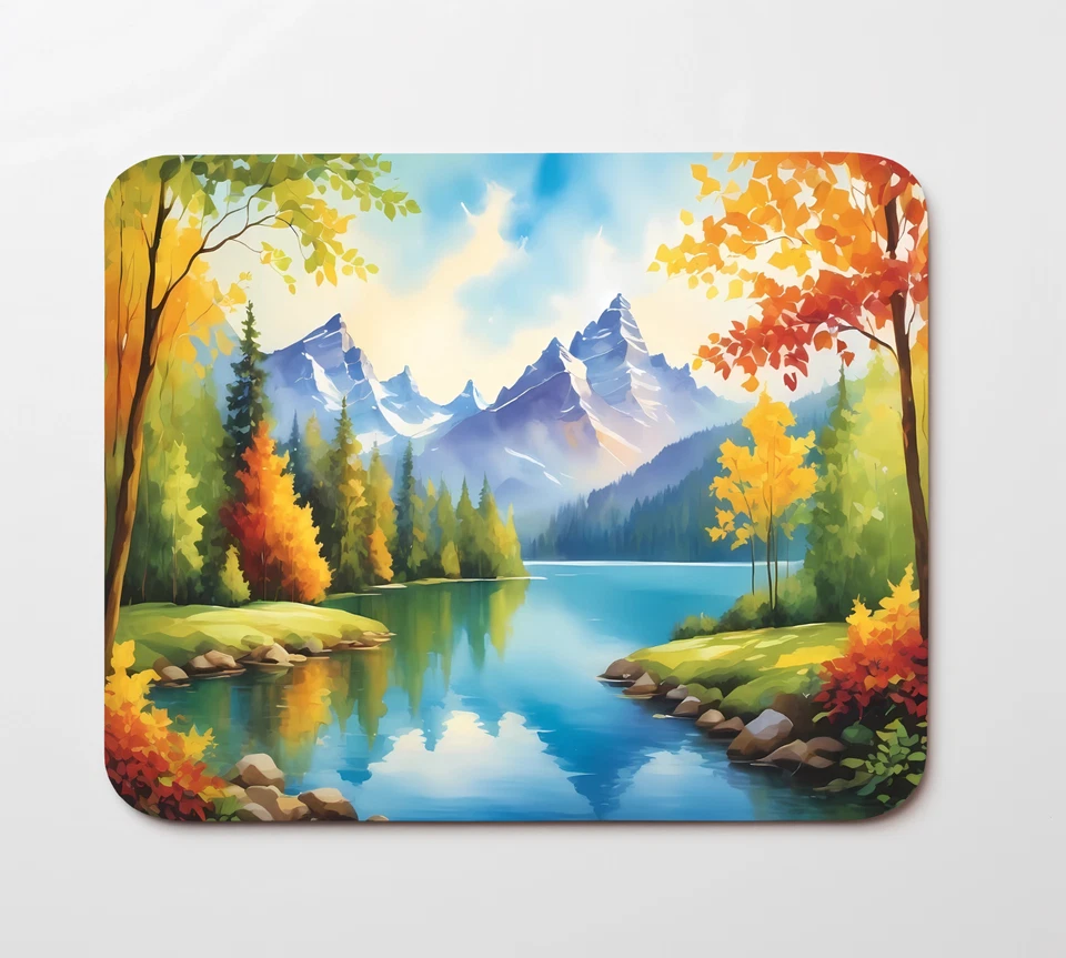 Autumn Landscape Mouse Pad 9.5"x8" Non Slip Rubber Bottom Rectangle Mousepad - Image 1 of 1