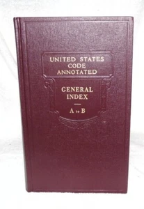 United States Code Annotated 1971 GENERAL INDEX A TO B - Picture 1 of 7