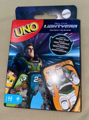 Mattel Games UNO  Disney and Pixar Lightyear Card Game 2-10 Players HJC24 NEW - Image 1 of 2