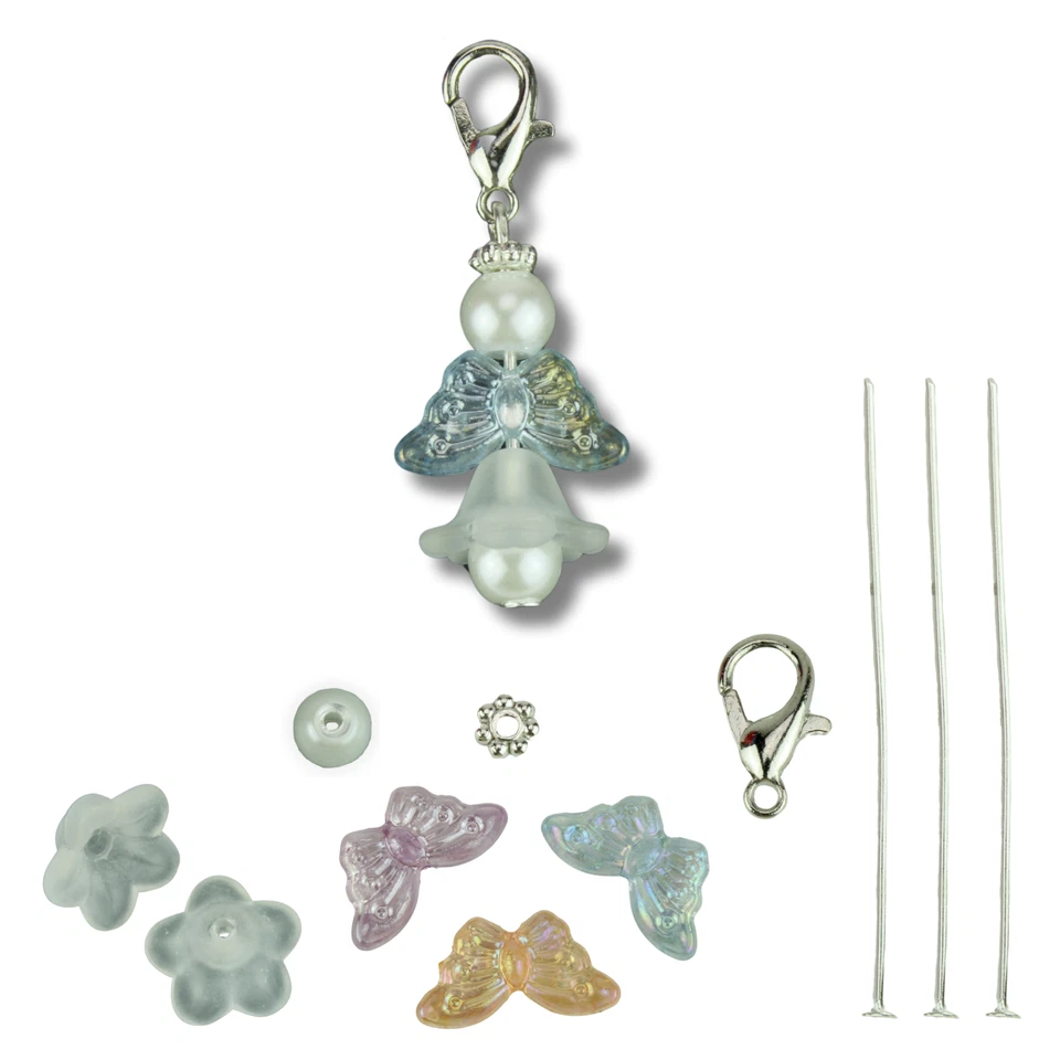 10x Bastelset Schutzengel Anhänger Perlenengel Charms Gastgeschenk Hochzeit - Bild 1 von 4