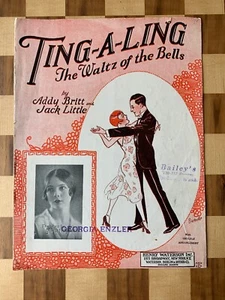"Ting-A-Ling"  Waltz of the Bells Addy Britt Jack little 1926 Sheet Music - Picture 1 of 4