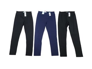 Girls Justice Full Length Cotton Leggings Lot Size 12 Black & Navy Blue NWT - Picture 1 of 4