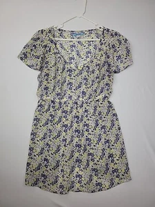 OLD NAVY L Maternity Blue and Yellow Sheer Tunic - Picture 1 of 9