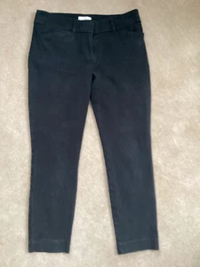 Pantaloni donna Loft Outlet curvy skinny alla caviglia vita media taglia 4 NERI misto cotone - Foto 1 di 9