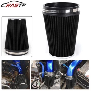 6" 152mm Universal Inlet Truck Air Intake Cone Replacement Dry Air Filter BLACK - Picture 1 of 10