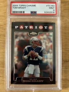 TOM BRADY 2008 Topps Chrome - PSA 9 MINT Patriots #TC163 - Picture 1 of 2