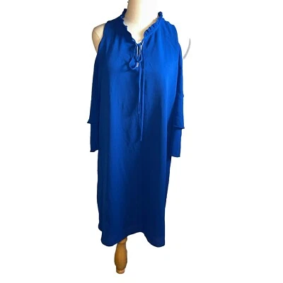 Vestido para mujer Mossimo azul talla XL manga hombro frío manga campana Foto 1 de 4