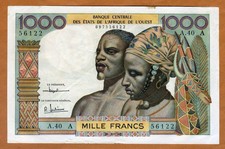 West African States, Ivory Coast, 1000 Francs, 1961 Sig. 2, P-103Ac, Xf